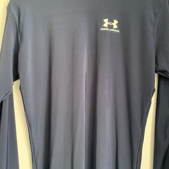 Under Armour Dark Blue Compression Long Sleeve Shirt, Men's Size XXL - Picture 3 of 6